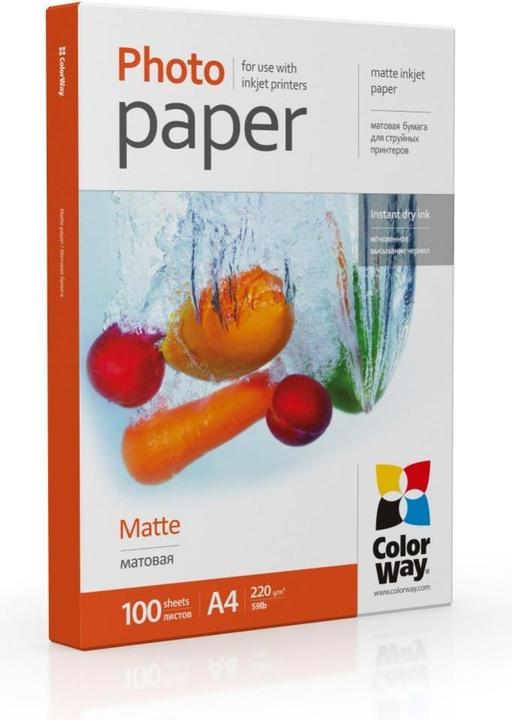 Immagine prodotto Colorway Carta fotografica PM220100A4 Matt, Baltas, A4, 220 g/m² (220 g/m², A4, 10 x)