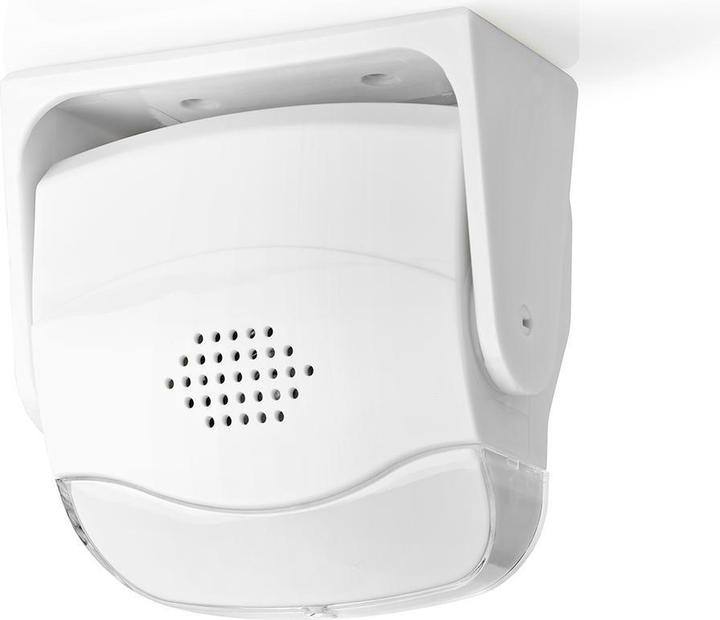 Nedis Door Entry Alarm with Motion Detector & 80 dB Bell, Wall & Ceiling Mounted, White (1.10 m)