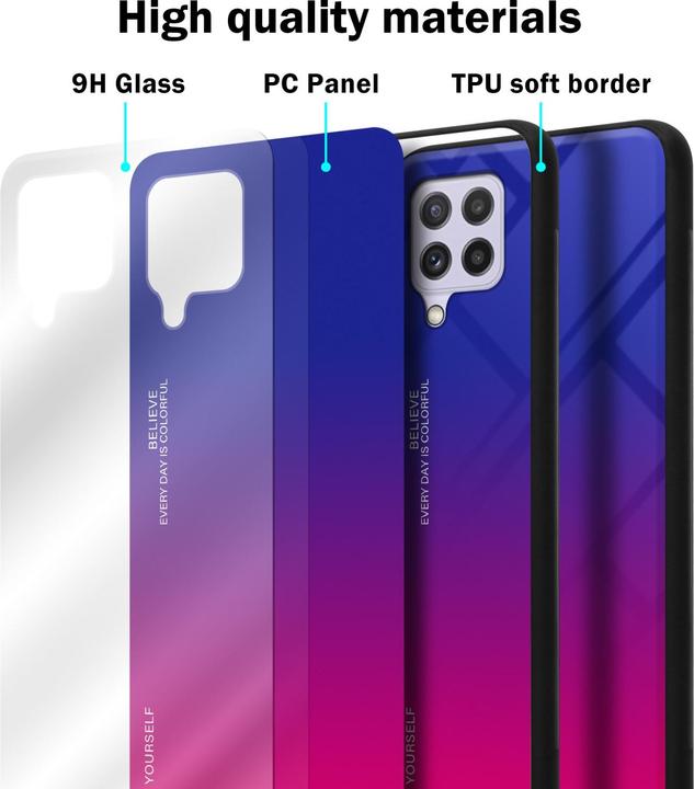 Image du produit Cadorabo TPU 2 couleurs Housse en verre (Samsung Galaxy M22, Samsung Galaxy A22, Samsung Galaxy A32)