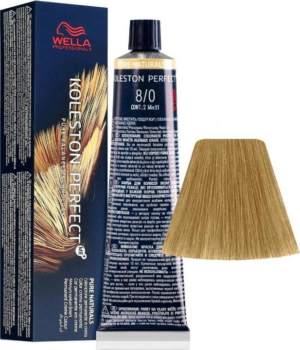 Image du produit Wella KOLESTON PERFECT ME+ PURE NATURALS 8/0 60 ml (8/0 blond clair)