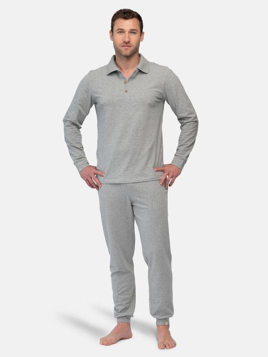 Produktbild greenjama Herren Langarm-Shirt mit Polo-Kragen (S)