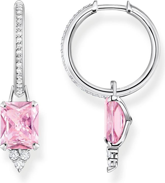 Thomas Sabo Creolen pinker Stein silber (925er Silber)