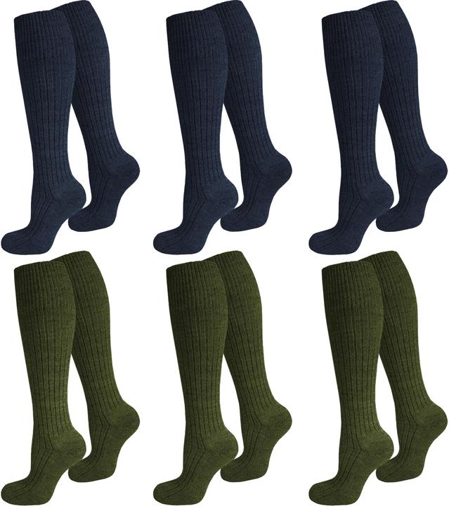 Actual product image Normani 3 pairs of outdoor knee socks ARMY (pack of 3, 39 - 42)