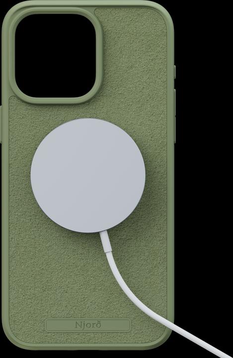 Produktbild Njord Suede MagSafe Case for iPhone 15 Pro Max, Olive (Apple iPhone 15 Pro Max)
