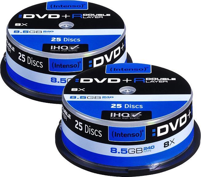 Immagine prodotto Intenso DVD+R doppio strato, 2x 25 fusi (25 x)