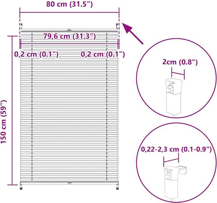 Produktbild VidaXL Rollo (80 x 150 cm)