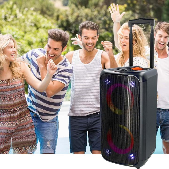 Actual product image Nedis Bluetooth® party speaker | max. battery life: 5 hours | 240 W | carrying handle | party light (5 h)