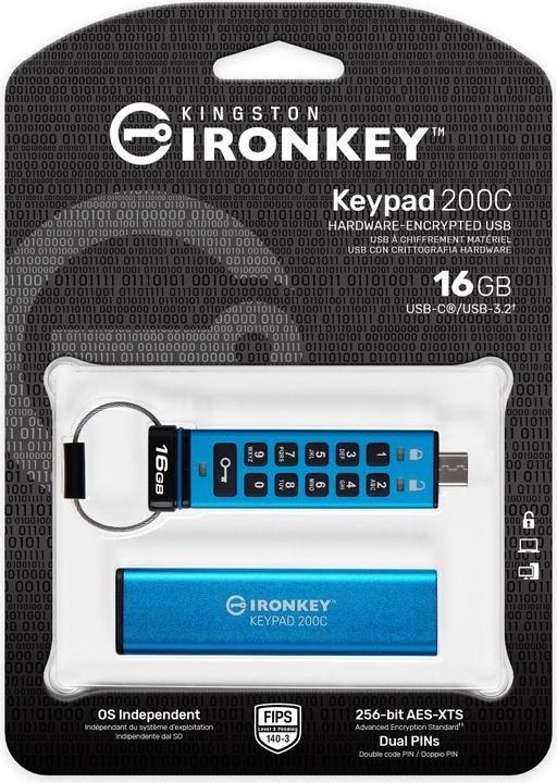 Actual product image Kingston IronKey Keypad 200C (16 GB, USB-C)