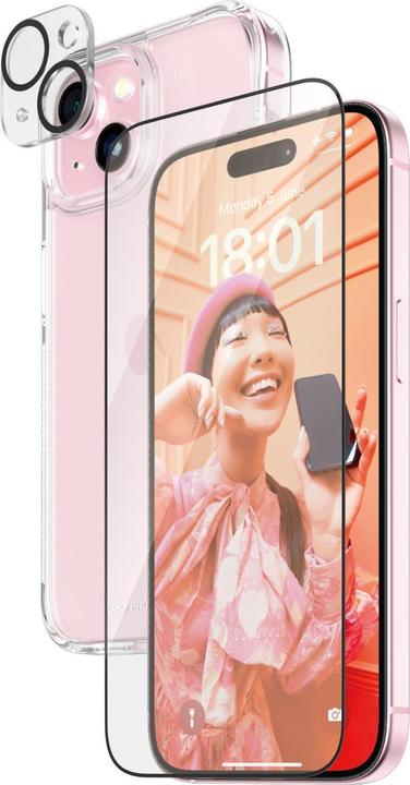 Actual product image PanzerGlass 3-in-1 pack (1 Piece, Apple iPhone 15)