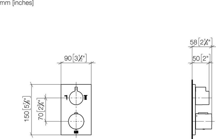 Produktbild Dornbracht Dornb UP-Thermostat IMO mit Zweiwege-Mengenregulierung chrom