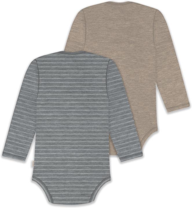 Produktbild Normani 2er Pack Baby Merino Body Langarm „Auckland" - 9381 (80)