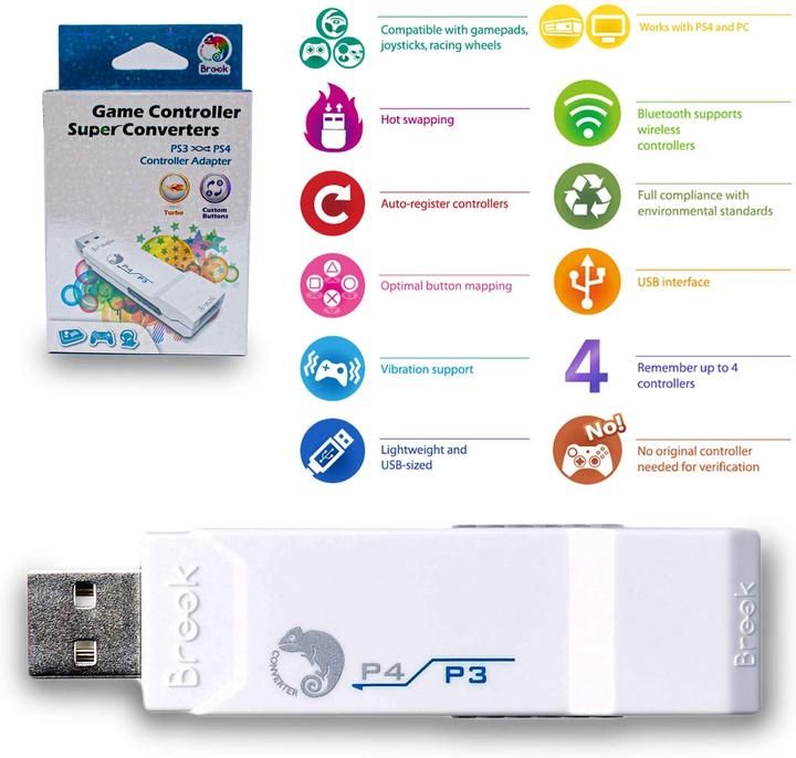 Produktbild Brook PS3 zu PS4 Spiel-Controller Converter