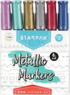 Actual product image Starpak Round Metal Marker 6 Colours Window Box (Multicoloured)