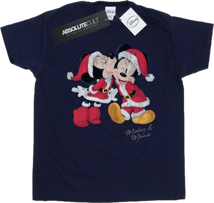 Disney Mickey And Minnie Christmas Kiss TShirt (L)