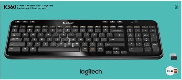 Image du produit Logitech K360 (DE, Sans fil)
