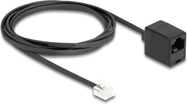 Produktbild Delock Telefonkabel RJ11 Stecker zu RJ45 Buchse schwarz 2 m