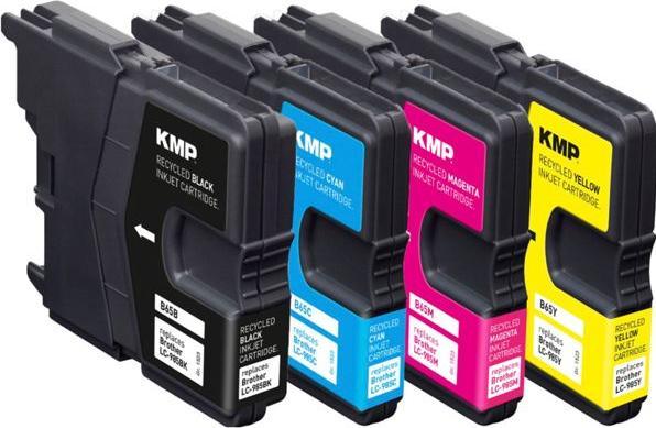 Produktbild KMP Tinte ersetzt LC985VALBP (M, BK, Y, C)