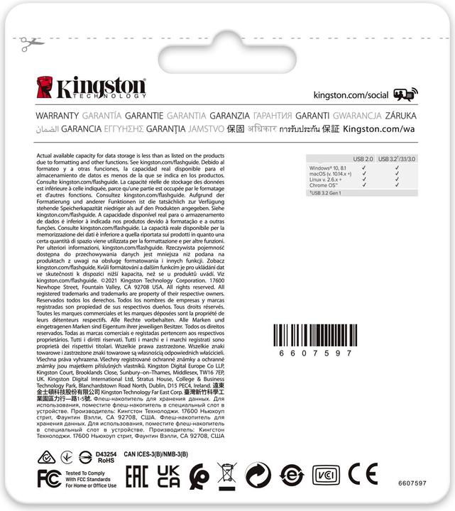 Immagine prodotto Kingston DataTraveler Exodia M (64 GB, USB-A)