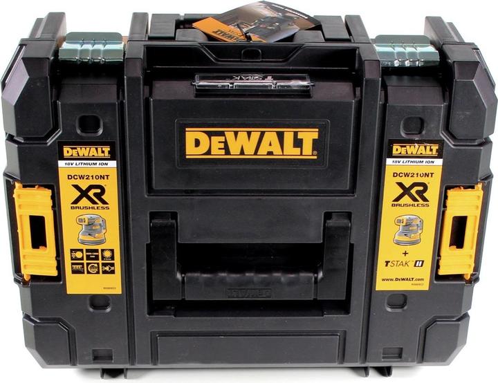 Actual product image DeWalt DCW 210 D1 Ponceuse excentrique sans fil et sans balais 18V 12.000U/min 125 mm + 1x battery (Eccentric grinder)