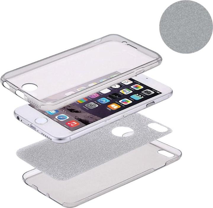Produktbild König Design Full TPU Case für Samsung Galaxy J5 2016 Schutz Hülle Handy Glitzer Cover Grau (Samsung Galaxy J5 (2016))