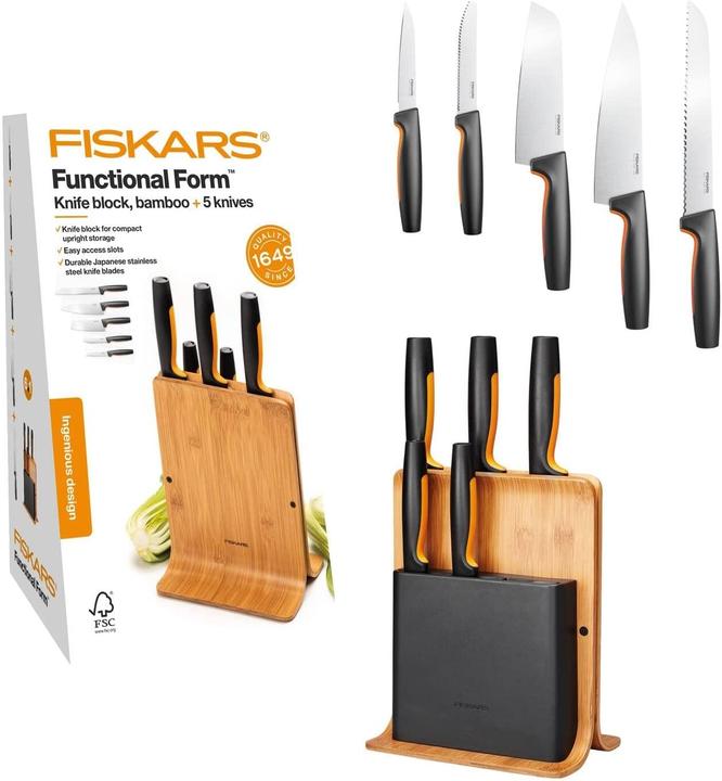 Produktbild Fiskars Functional Form 5 knife set with stand