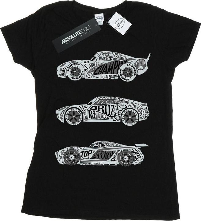 Immagine prodotto Disney Cars Text Racers Maglietta Donna (XL)