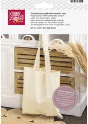 Knorr Prandell Baumwoll-Einkaufstasche, 380 x 420 mm, blanko weiss, zum Bemalen mit Stoffmalfarben, aus 100 %