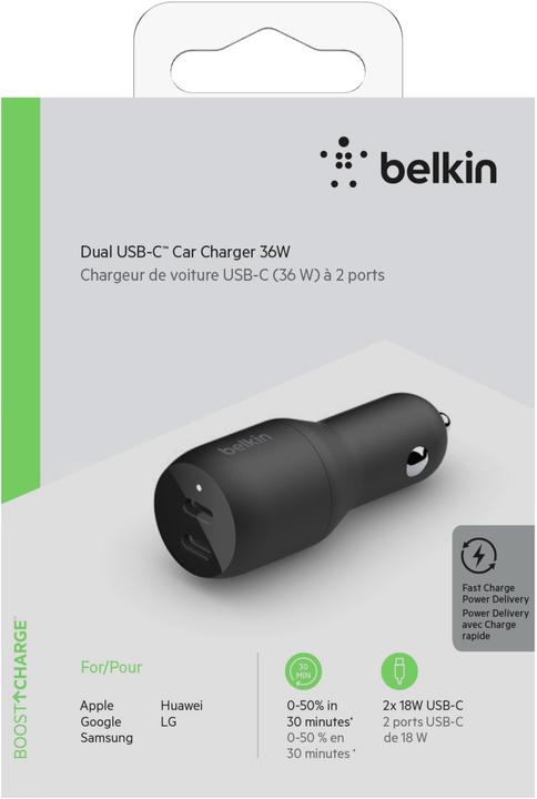 Produktbild Belkin USB-C Kfz-Ladegerät, 36W Power Deliver