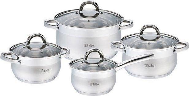 Actual product image Bollire POT SET 8PCS MONZA BR-4008 (Pan set + pot set)