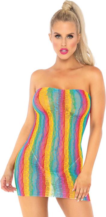 Immagine prodotto Leg Avenue Abito a tubo leopardato arcobaleno (Taglia unica)