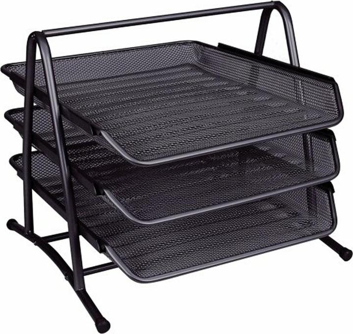 Q-Connect Letter tray set black (C4)