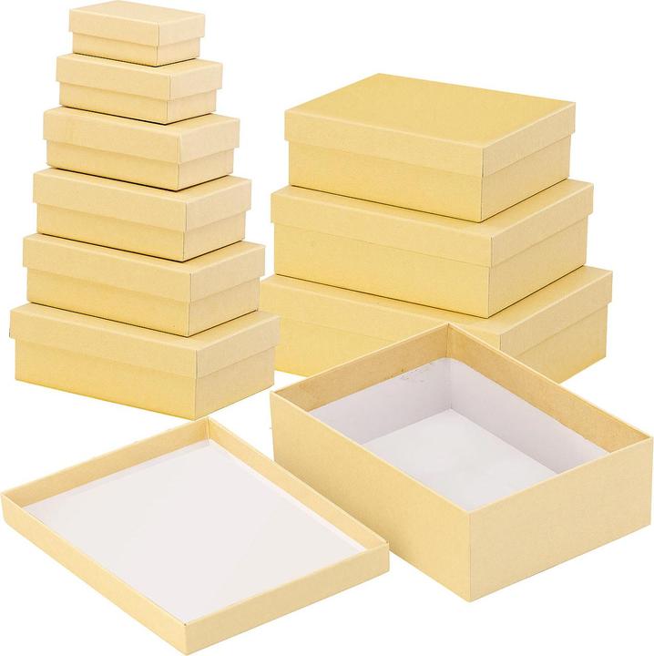 Image du produit Your Design Lot de 10 boîtes de rangement et cadeaux neutres, 10 tailles (Coffret cadeau, 10 x)