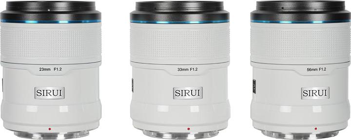 Image du produit Sirui Sniper Set AS-3S-EW 23mm, 33mm & 56mm F1.2 APSC Auto-Focus Lens Kit (Sony E Mount, white, Carbon Fib (Sony E, APS-C / DX)