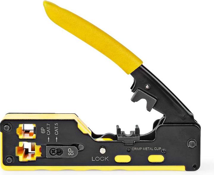Actual product image Nedis Crimp pliers | CAT5 / CAT5e / CAT6 / CAT6a / CAT7 / RJ12 / RJ45 | Pulling / Cutting / Pliers