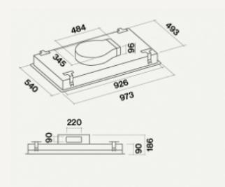 Image du produit Falmec STELLA 90 (Hotte de plafond)