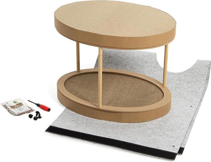 Produktbild CanadianCat Kratzmöbel Owen-Tower Etagen mit Kratzböden (55 cm, Hellgrau)