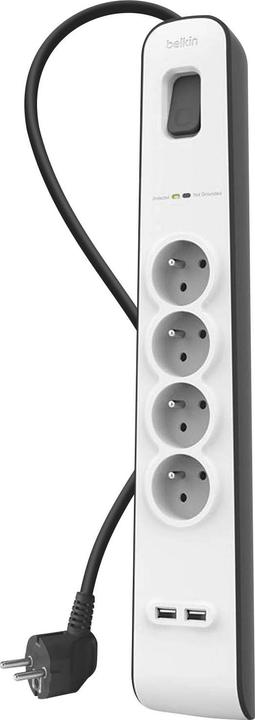 Actual product image Belkin BSV401CA2M Voltage protection, 4 AC outputs (4 x, CEE 7/5, 2 m)