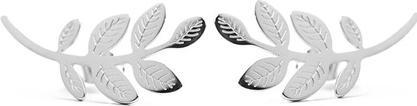 Vuch Beautiful steel earrings Leaves Silver (L)