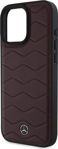 Immagine prodotto Mercedes MEHCP16X23RWRSR Custodia rigida per iPhone 16 Pro Max 6,9" czerwony/rosso MB Waves Leather (Apple iPhone 16 Pro Max)