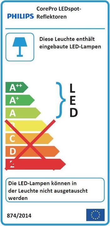 Energie-Label Philips Professional Core Pro (E14, 40 W, 210 lm, 1 x, F)