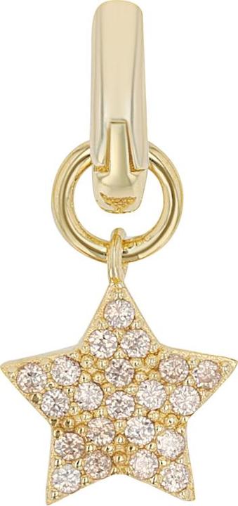 Amor Charms für Damen, 925 Sterling Silber, Zirkonia synth. | Stern (Silber 925)