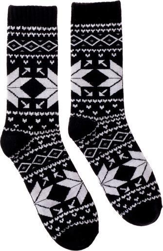 Actual product image Snazzy Santa Christmas socks snowflake with wool black 41-47 by (41 - 47)