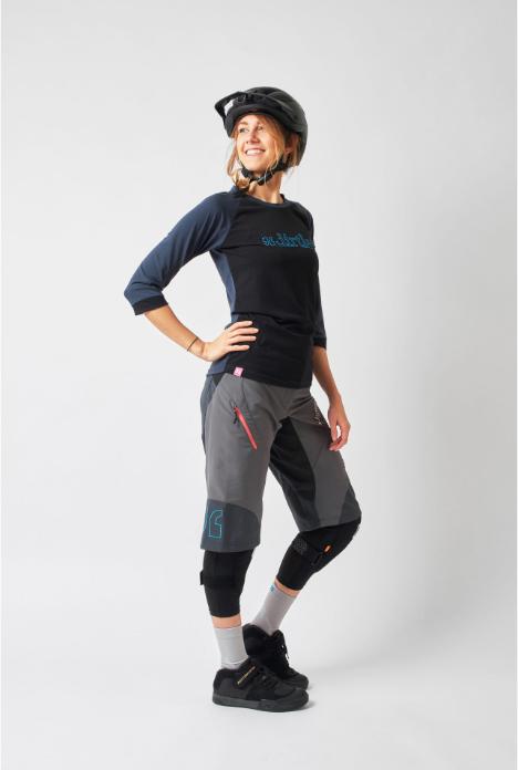 Actual product image dirtlej Trailscout Shorts Half & Half Ladies, grey/peach, L (L)