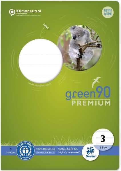 Actual product image Staufen Booklet LIN3 A5 16 sheets 14 double lines (A5, Special ruling, Hardcover)