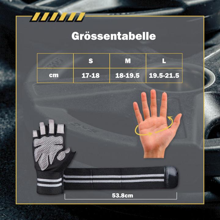 Produktbild Hermex Trainingshandschuhe Gr. S Fitnesshandschuhe Sport-Handschuhe (S)