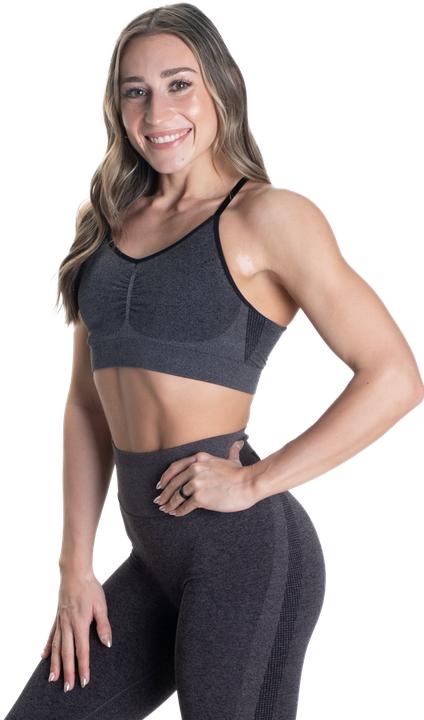 Actual product image Better Bodies Curve Scrunch Bra - Black Melange (XS)