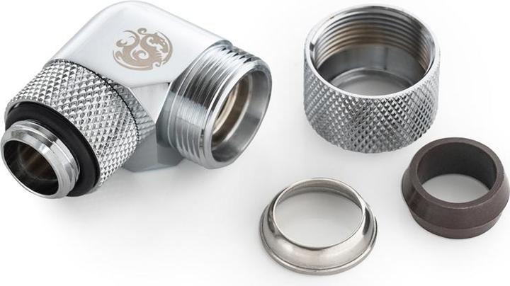Produktbild Bitspower Advanced Adapter 90 Grad G1/4 Zoll AG auf 12mm AD Hardtube - drehbar