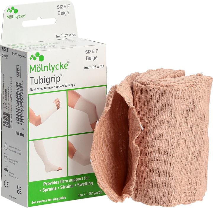 Produktbild Mölnlycke TUBIGRIP Schlauchbandage beige Grösse F, 1 m x 10 cm
