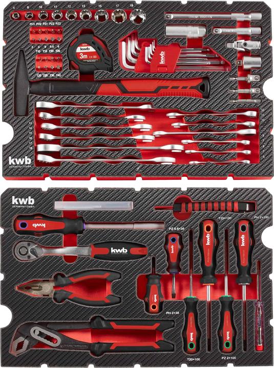 Produktbild kwb 370560 Werkzeugkoffer bestückt (80 Teile)