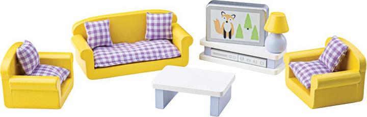 Bigjigs Tidlo Puppenhausmöbel aus Holz, Wohnzimmer, 9-teilig.